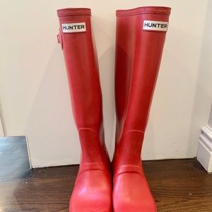 Red Hunter Tall Rain boots
